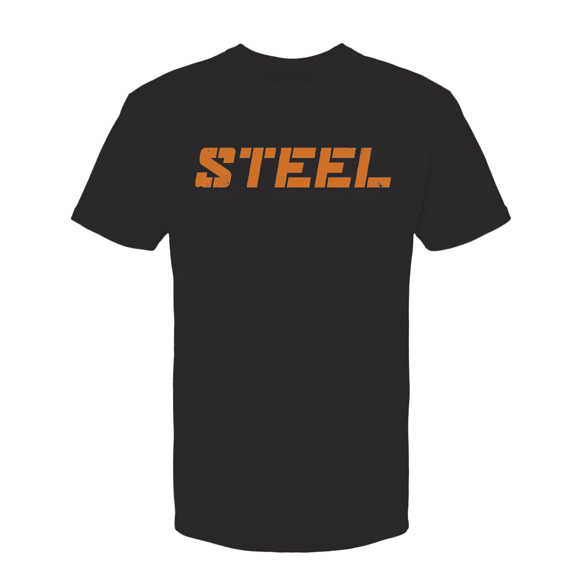 Black with Orange Steel T-Shirt