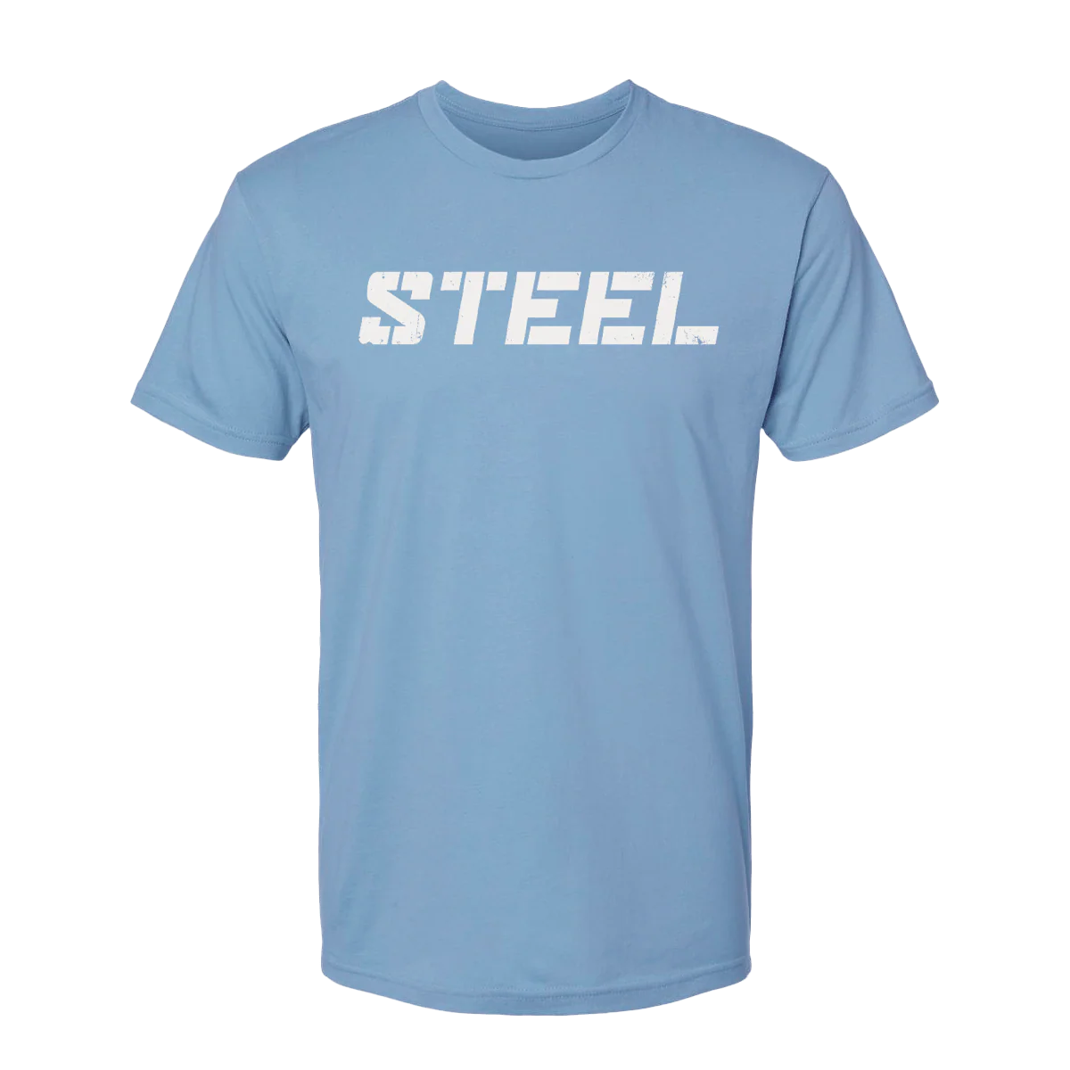 Carolina Blue with White STEEL T-Shirt