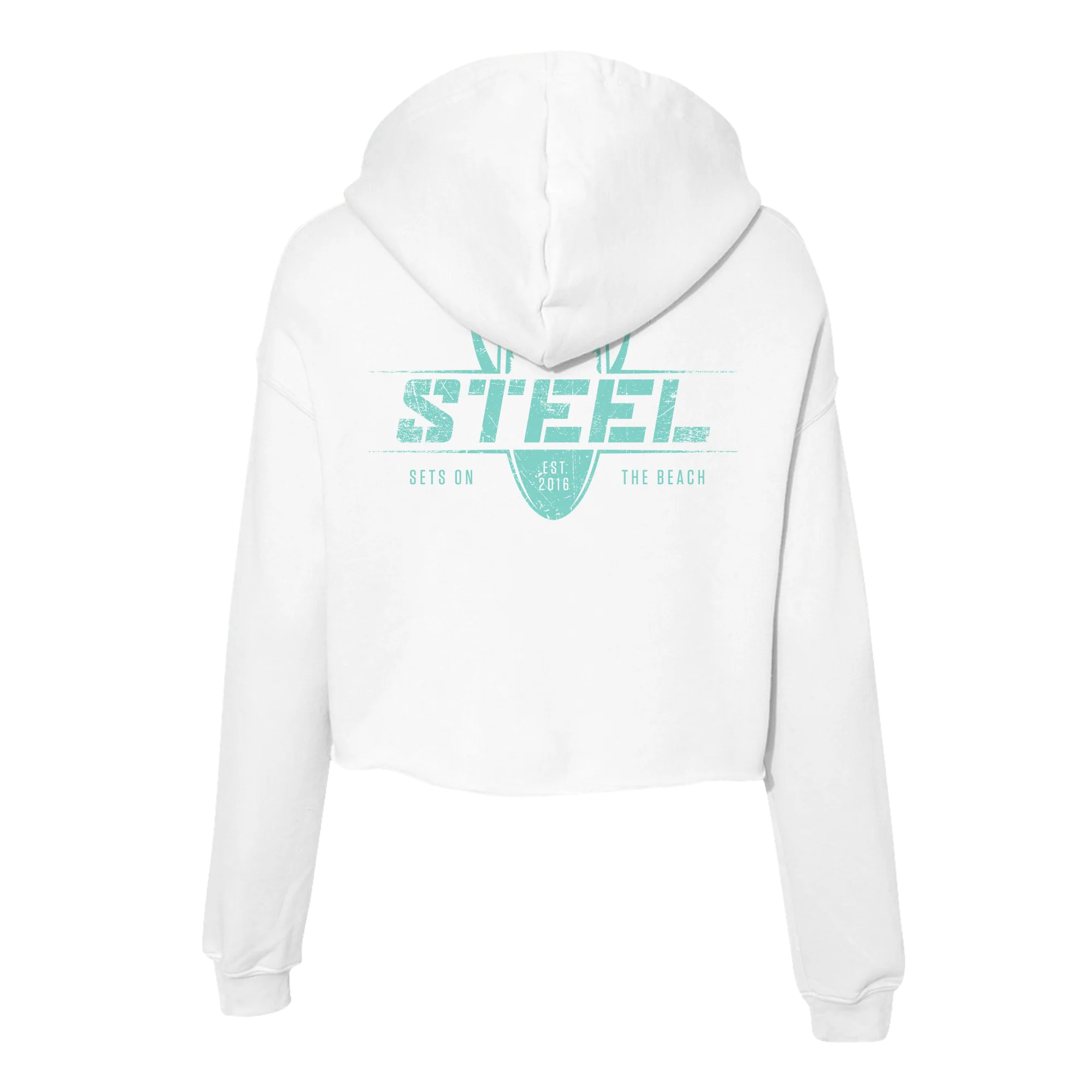 Sets on the Beach STEEL Crop Hoodie - Image 2