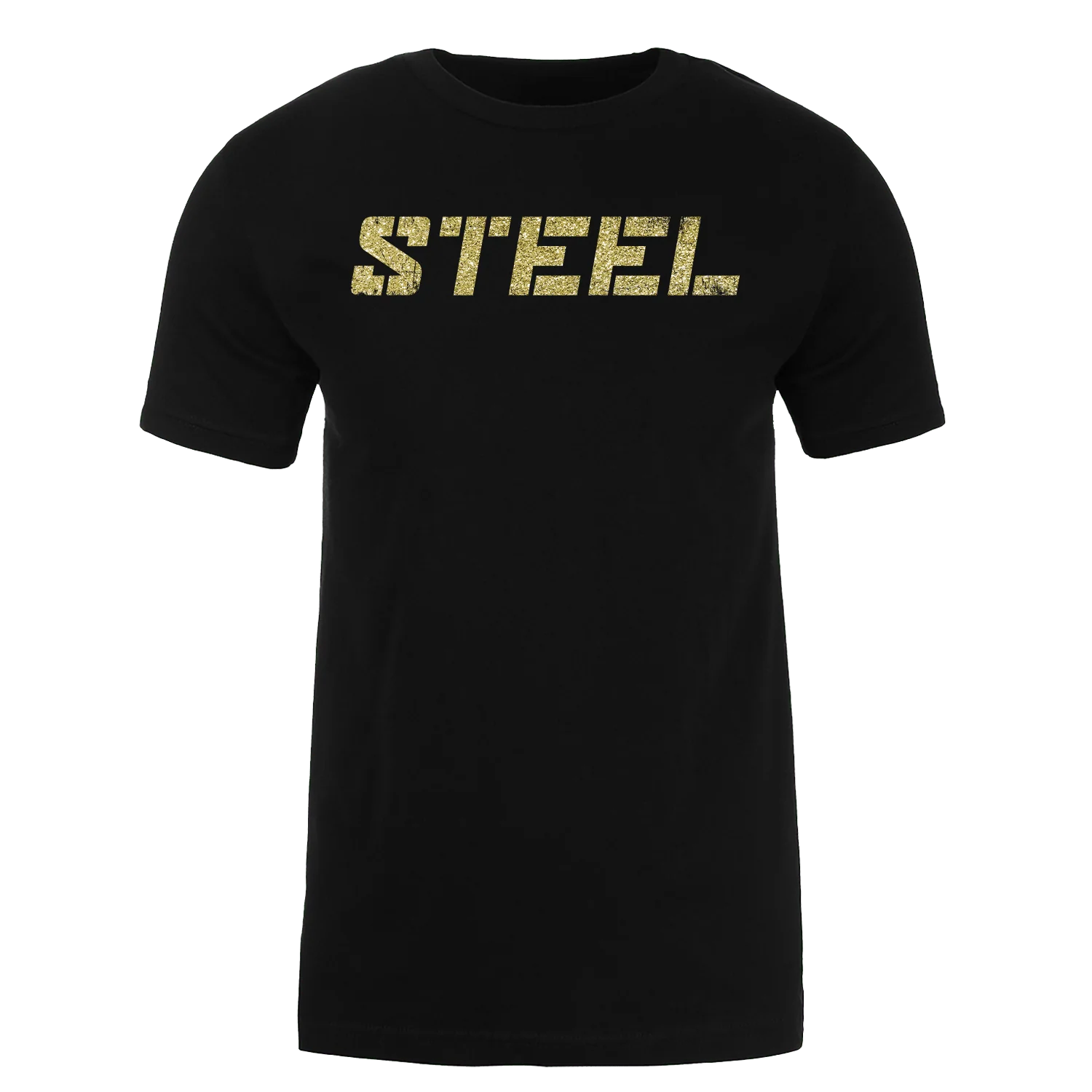 Gold STEEL on Black Performance T-Shirt