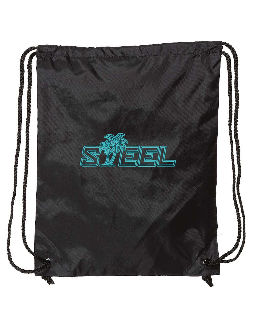 Miami Lights STEEL Drawstring Bag