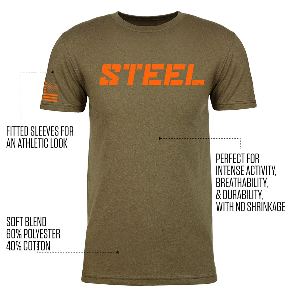 Military Green with Orange Stars & Stripes - Image 3