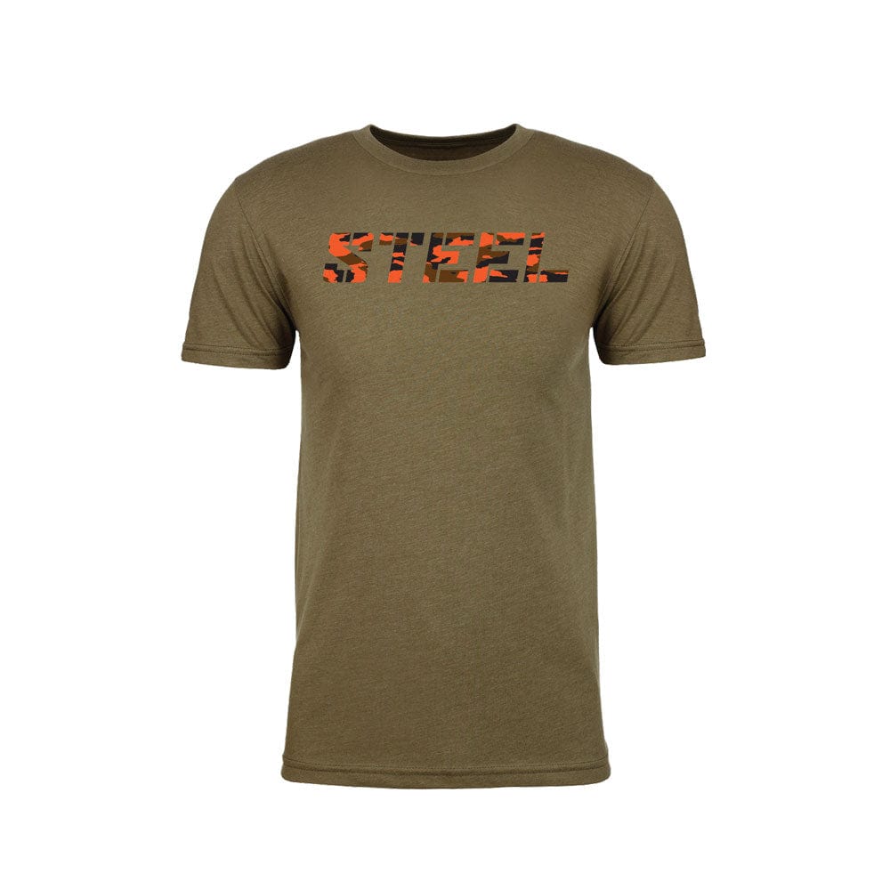 STEEL Orange Camo Performance T-Shirt - Image 2