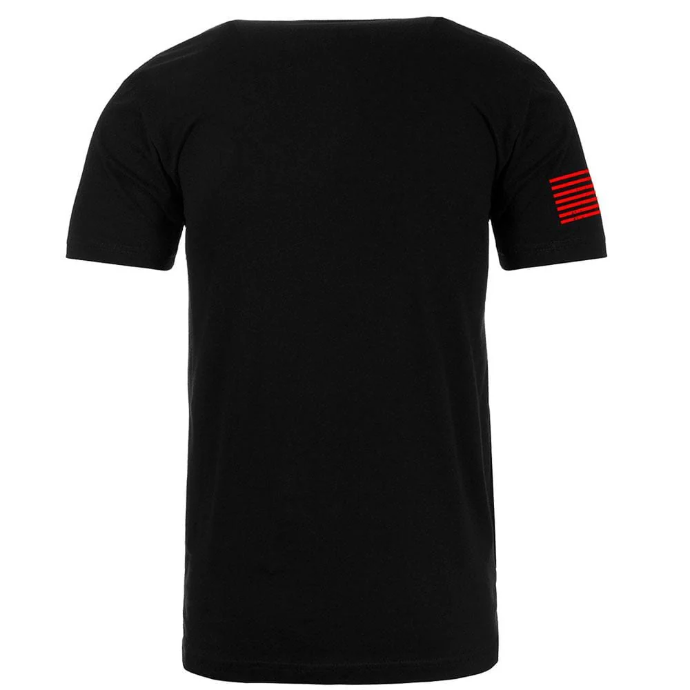 STEEL RED on BLACK PERFORMANCE T-SHIRT - Image 3