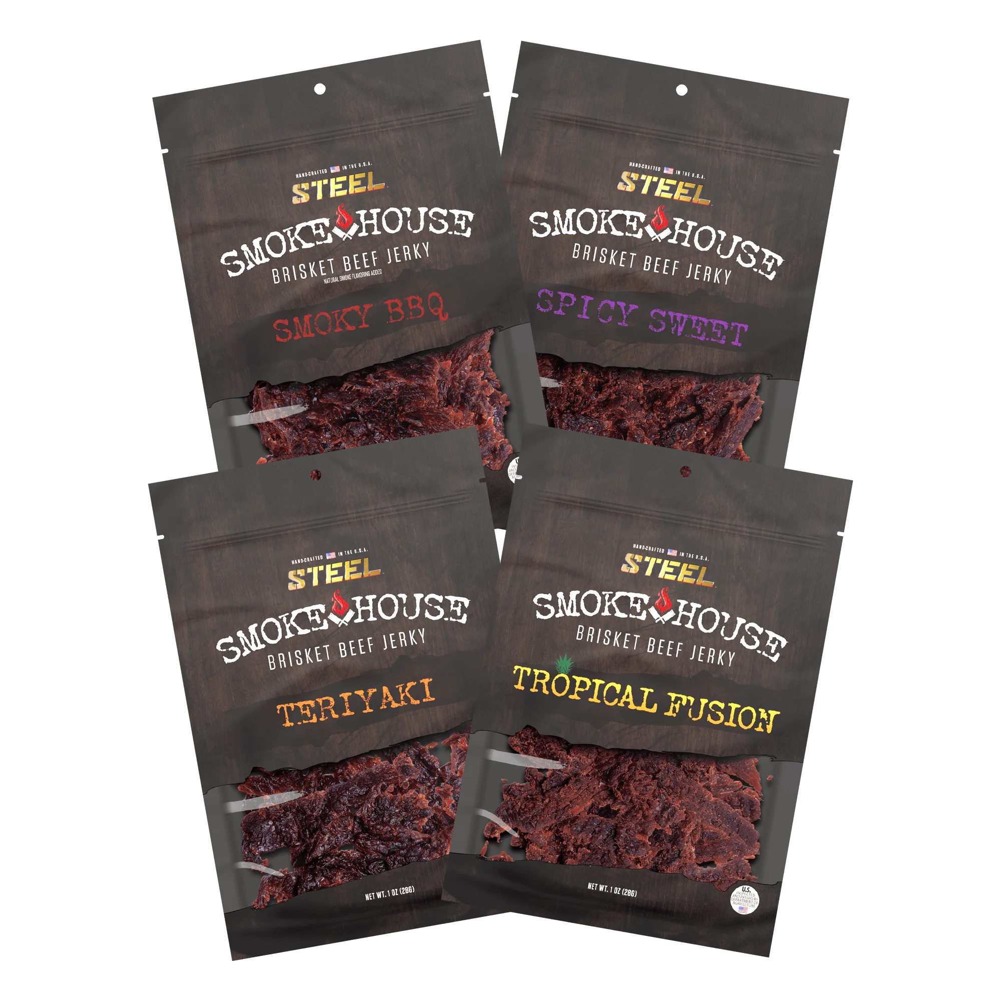 1 oz. Steel Smokehouse Brisket Beef Jerky Variety Pack - Image 2